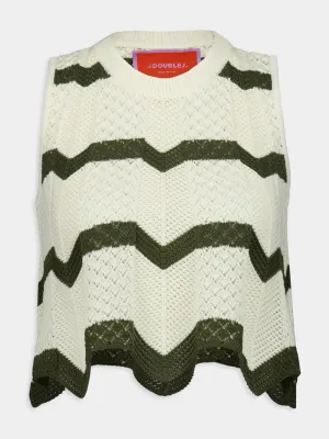 Solid Camouflage Chevron Top