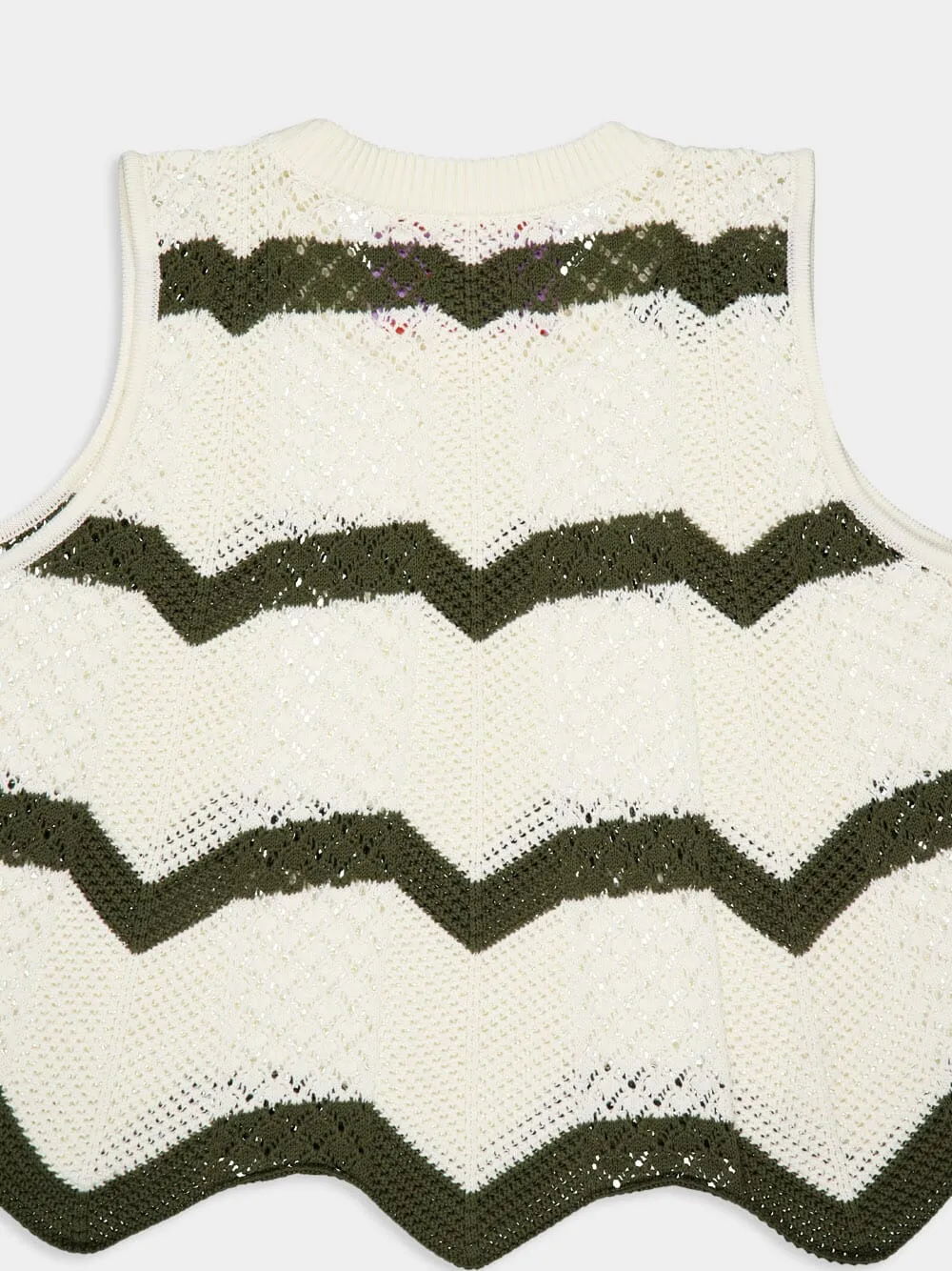Solid Camouflage Chevron Top