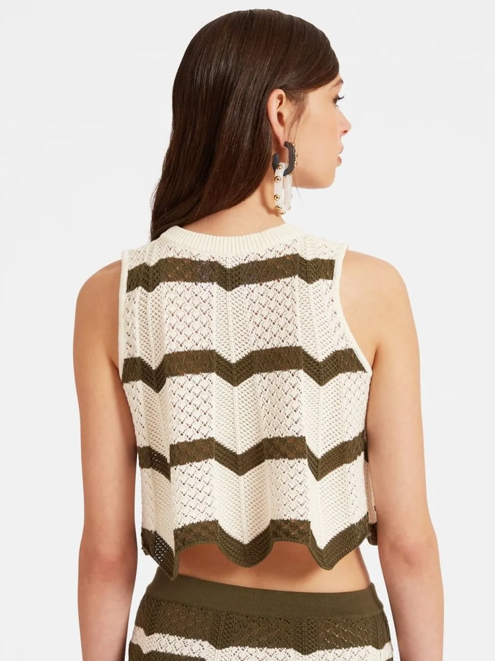 Solid Camouflage Chevron Top