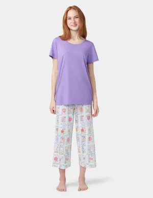 Solid Short Sleeve Scoop Neck PJ Tee