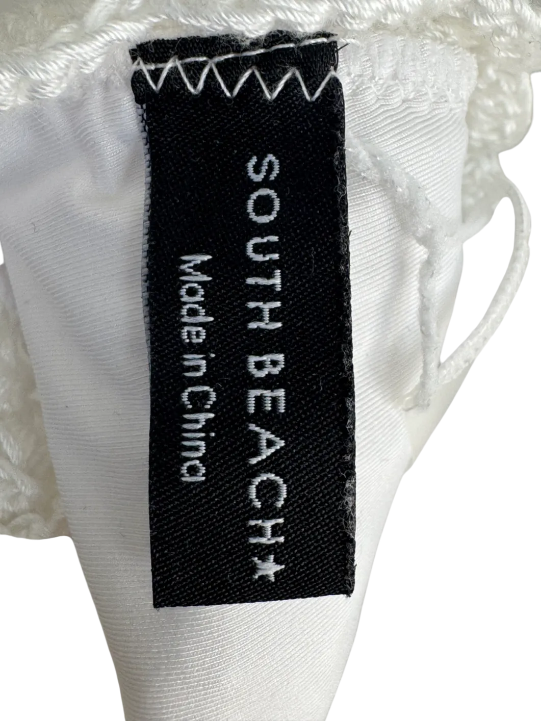 South & Beach Jasmin X Sb Sunseeker Bikini Bottoms In White Crochet & Bikini Top In White Crochet UK 10