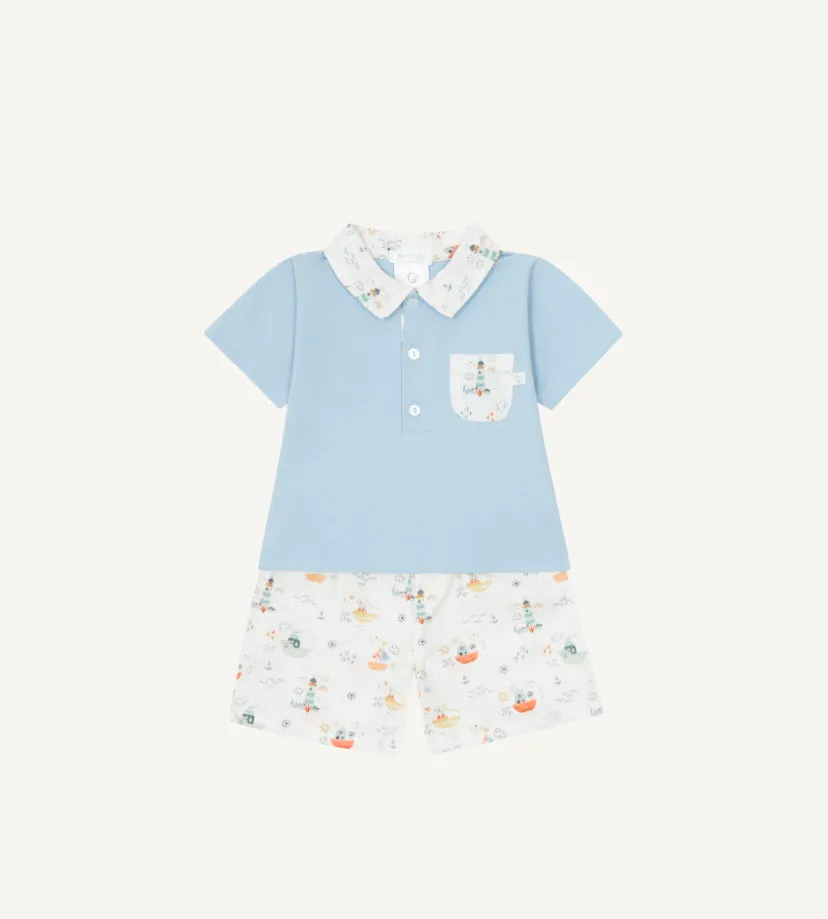 SS25 Deolinda - Top and Seaside Print Short Set