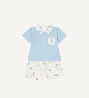 SS25 Deolinda - Top and Seaside Print Short Set