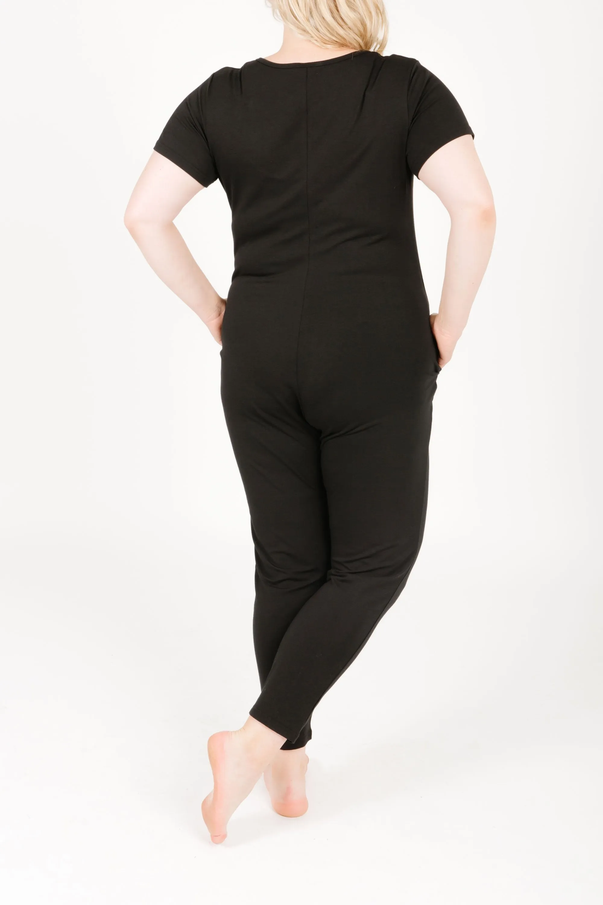 Sunday Romper in Midnight Black