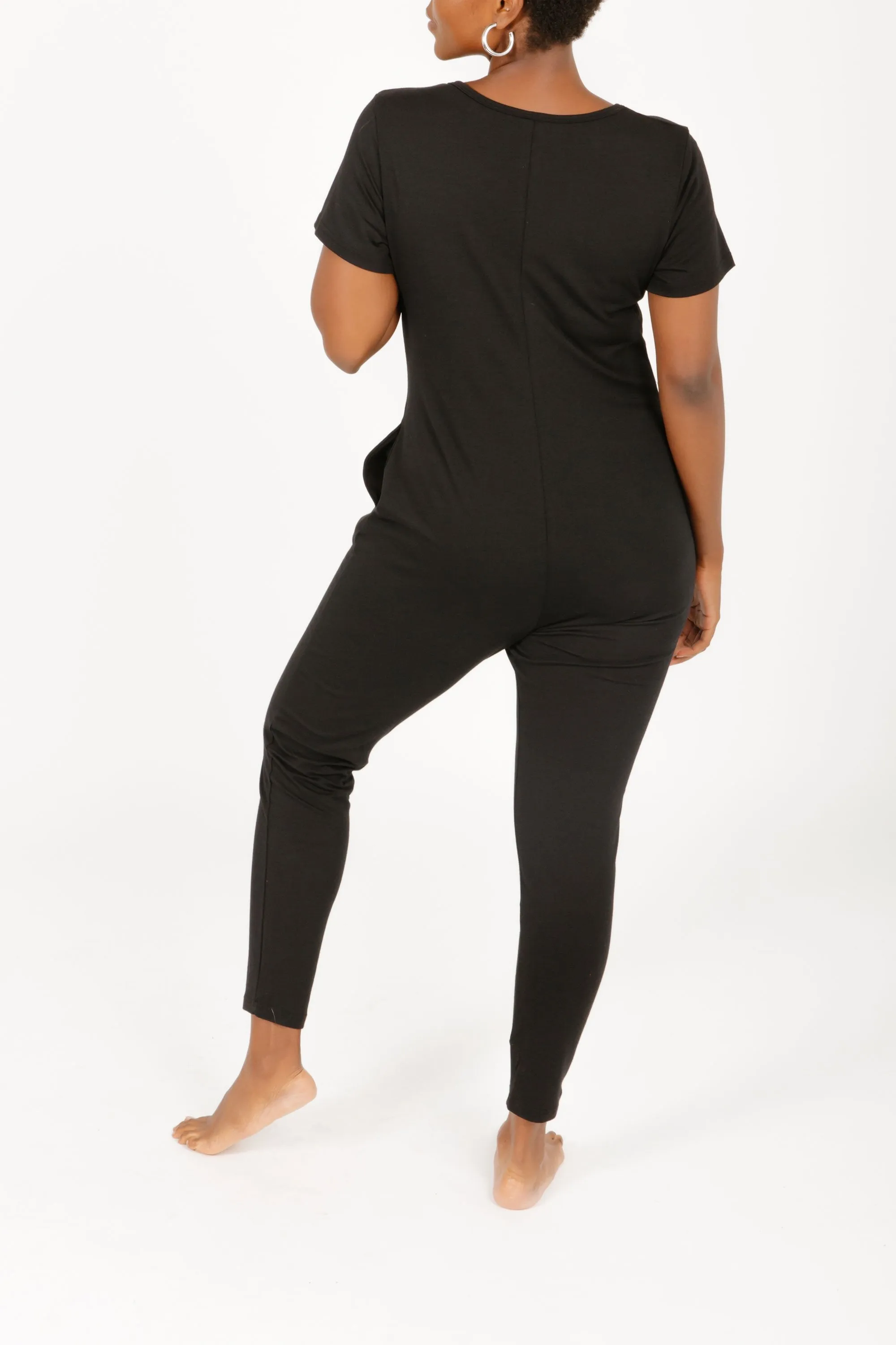 Sunday Romper in Midnight Black