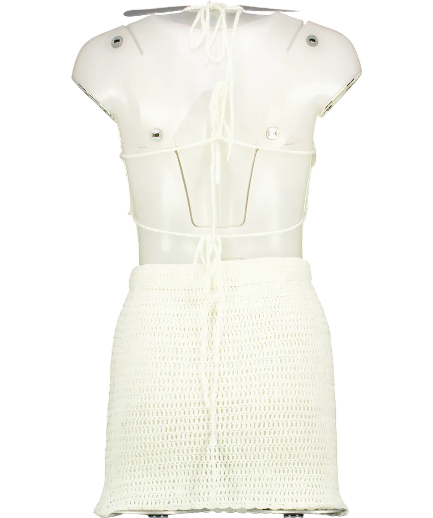 Superdown Cream Crochet Top And Skirt Co-ord UK S