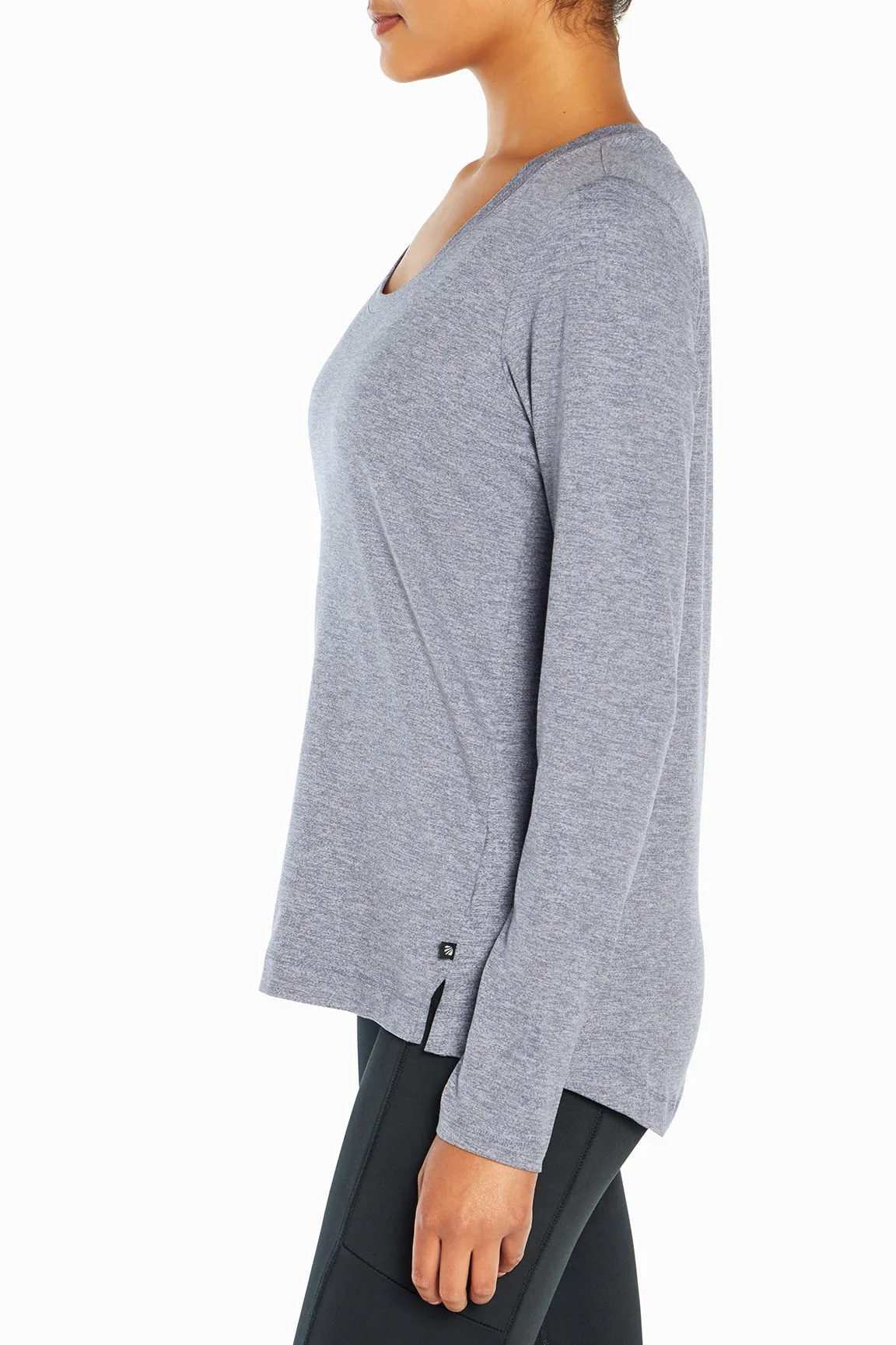 Susan Long Sleeve (Heather Blue Granite)