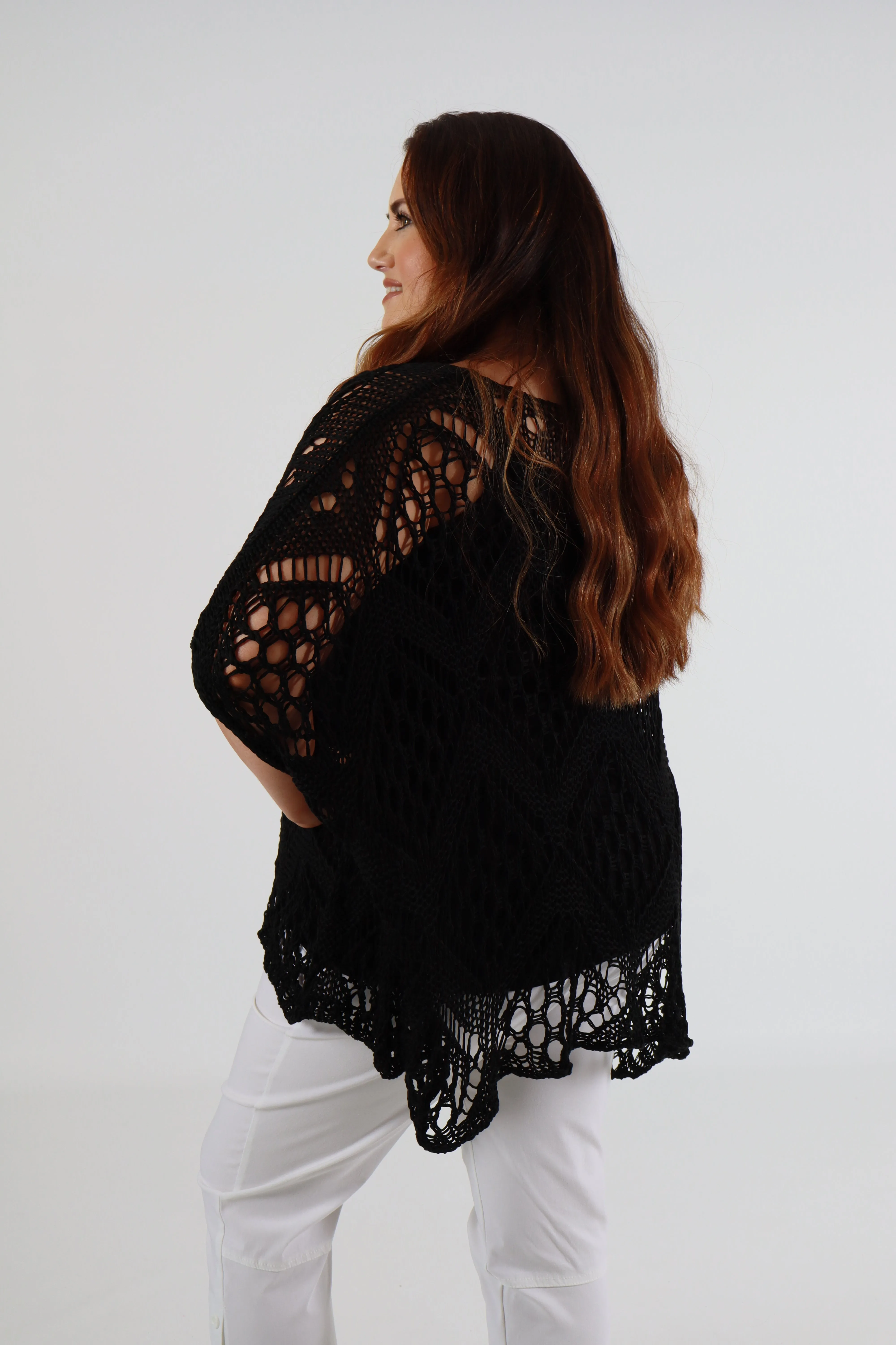 Tara Crochet Top in Black