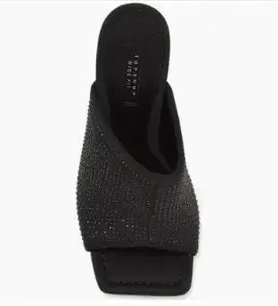 Topshop Wide Fit Rose Crystal Embellished Stiletto Sandal (Women)