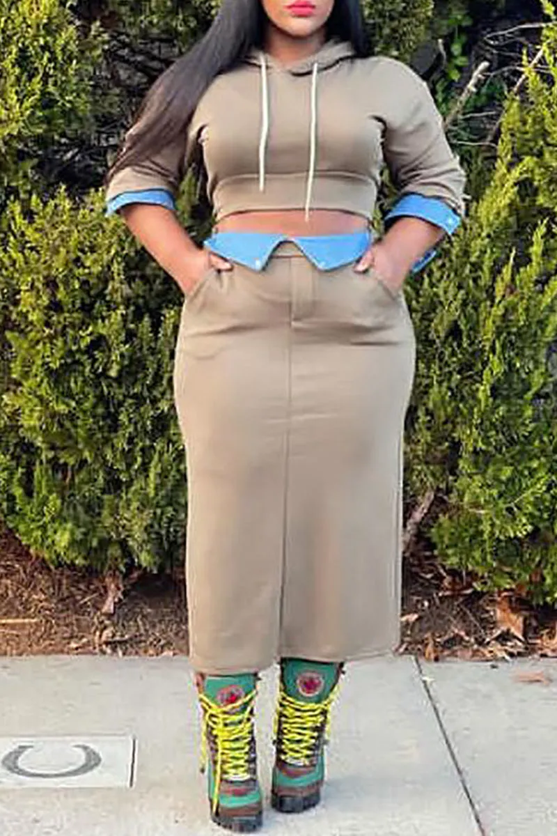 UJ0180 Hoodie Shirt and Skirt Set