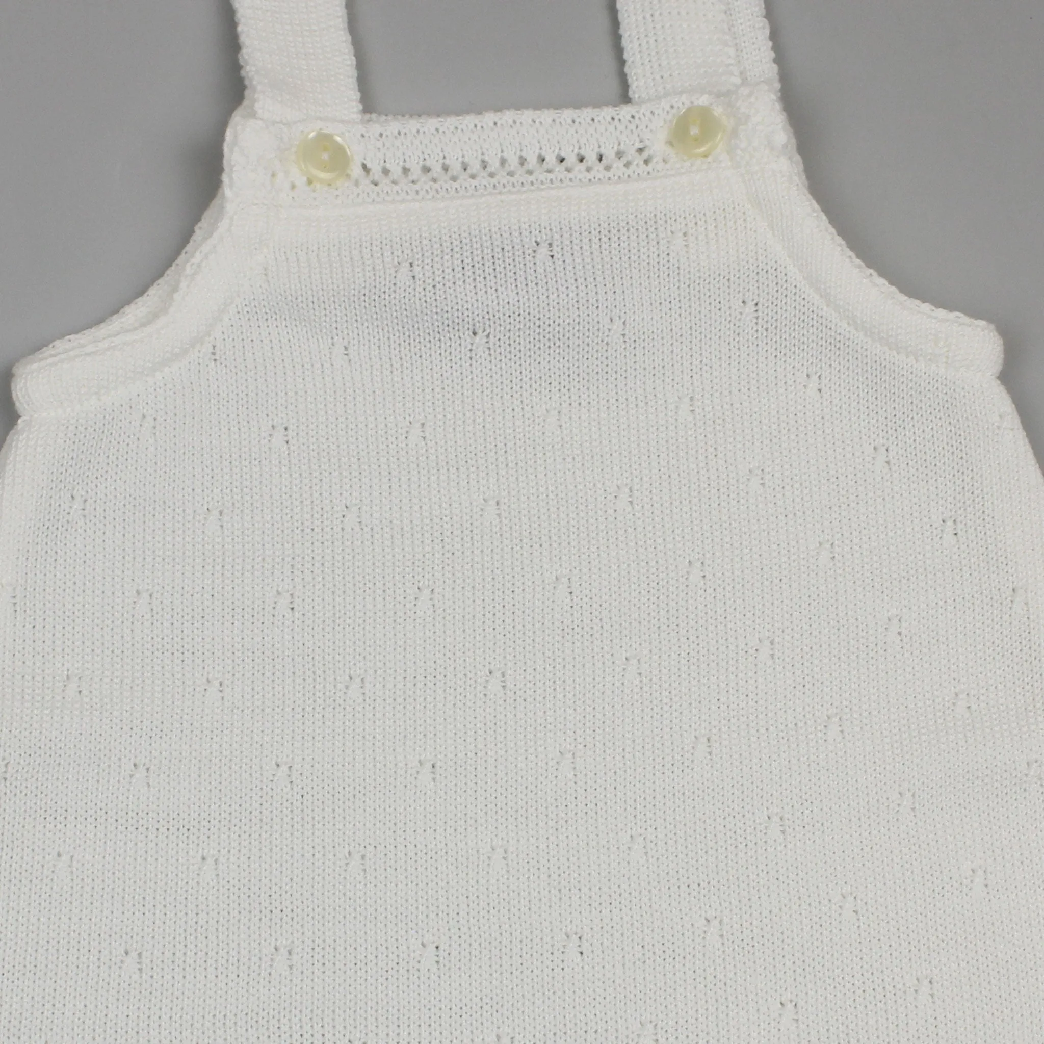Unisex Baby Dungarees - Cream