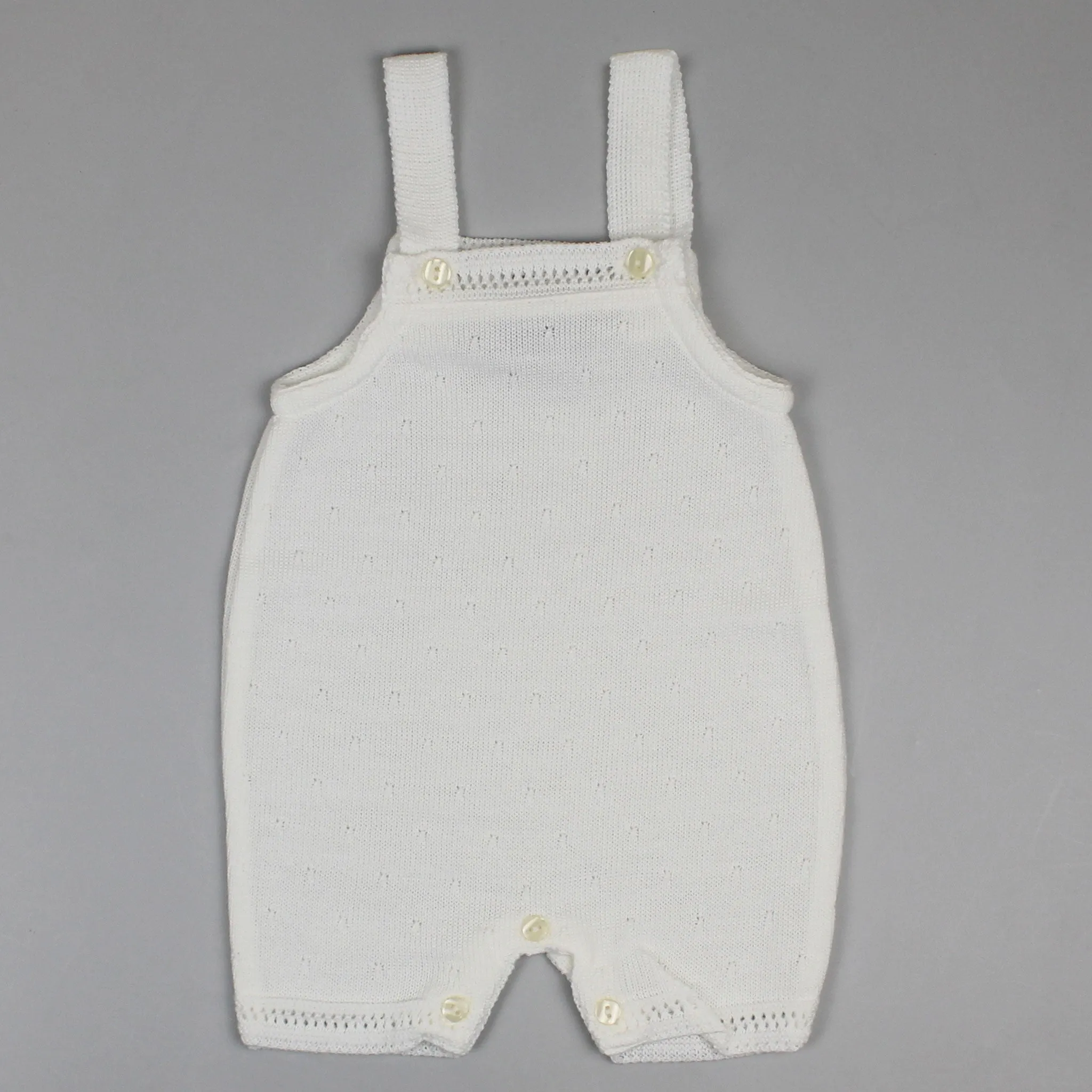 Unisex Baby Dungarees - Cream