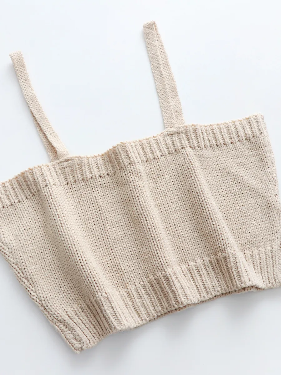 Veronica Beige Knit Cardigan Set