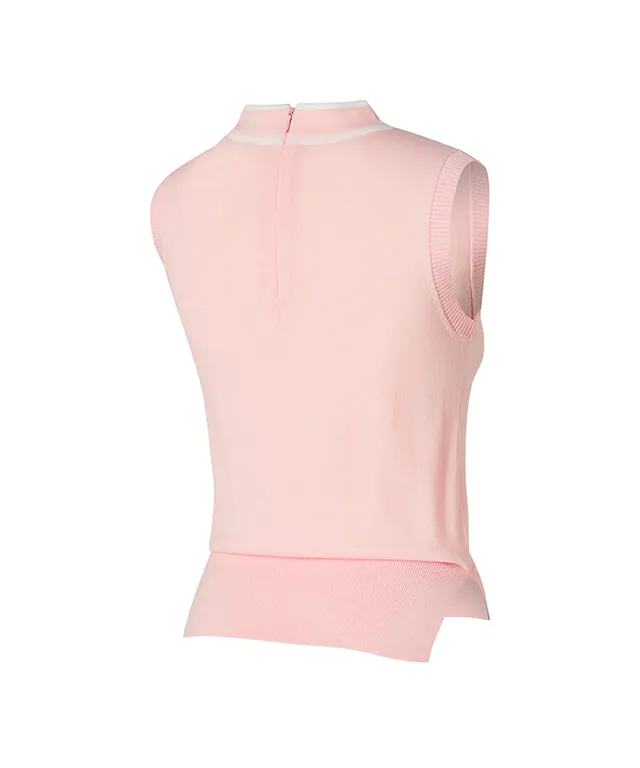 [Warehouse Sale] XEXYMIX Golf Cooling Half Neck Knit Sleeveless  - Light Pink