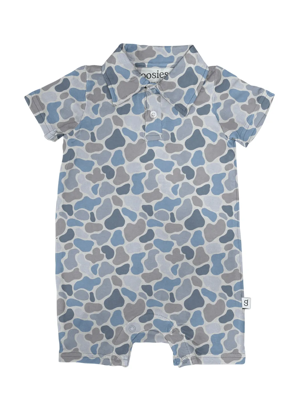 Watercolor Camo Polo Romper