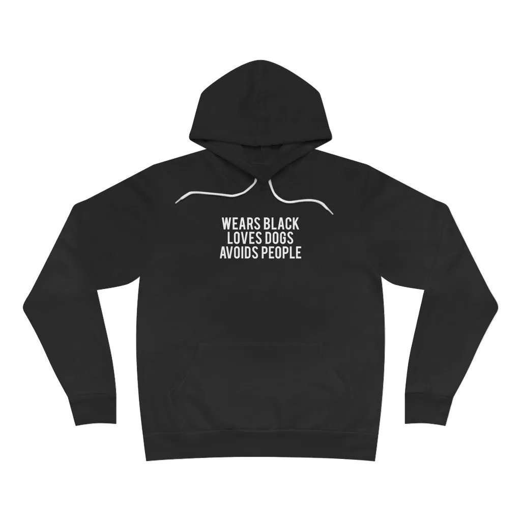 Wears Black Loves Dogs Hoodie
