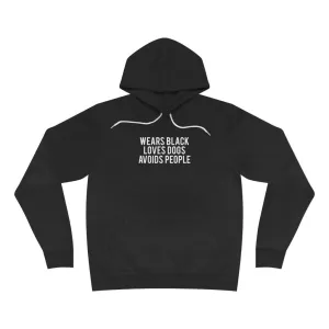 Wears Black Loves Dogs Hoodie