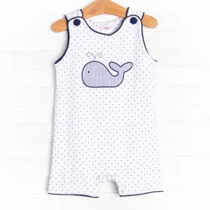 Whale Hello Applique Jon Jon, Navy