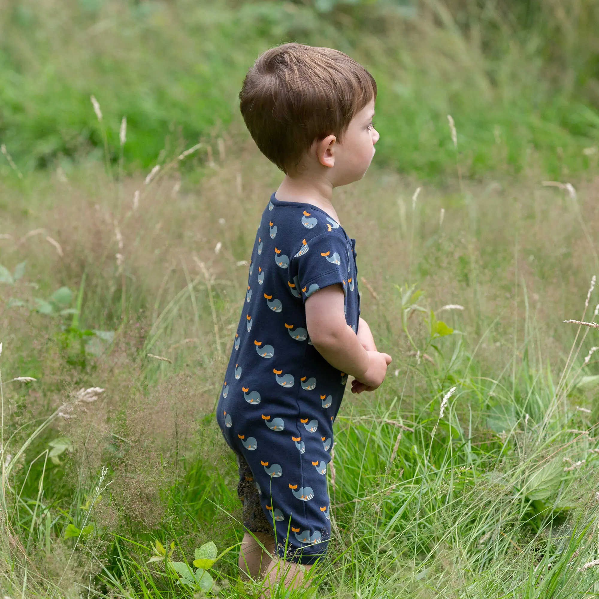 Whale Song Organic Romper Playsuit