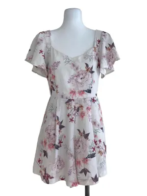 White Floral Romper
