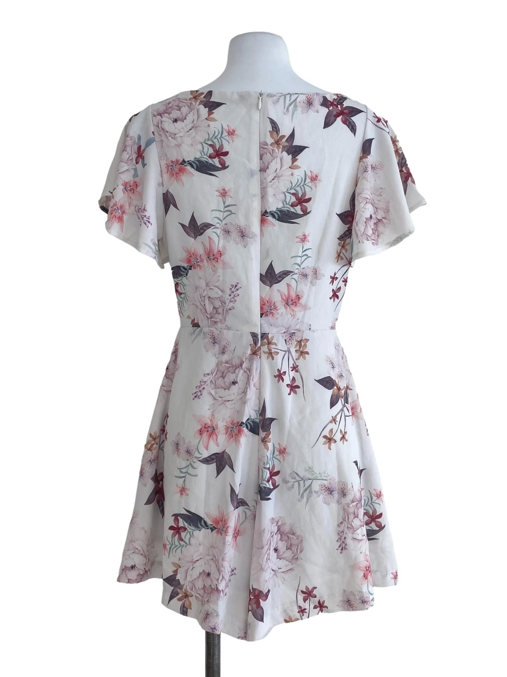 White Floral Romper