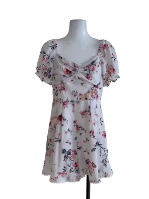 White Floral Romper