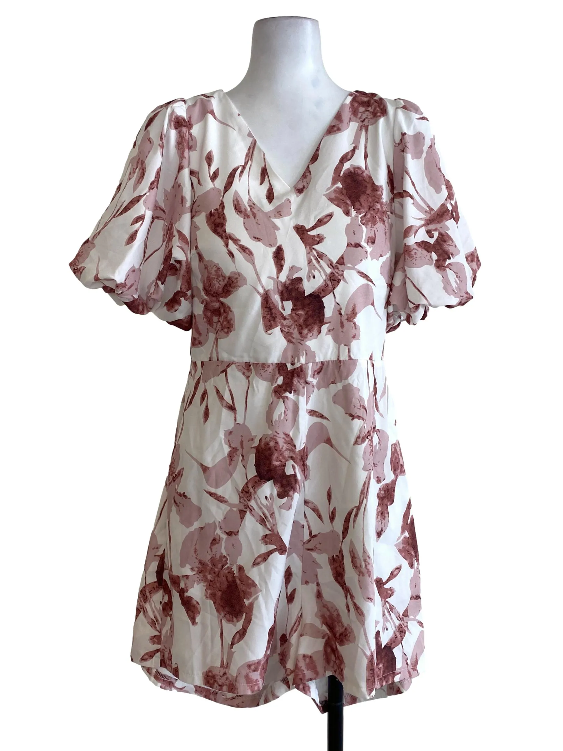 White Floral Rompers