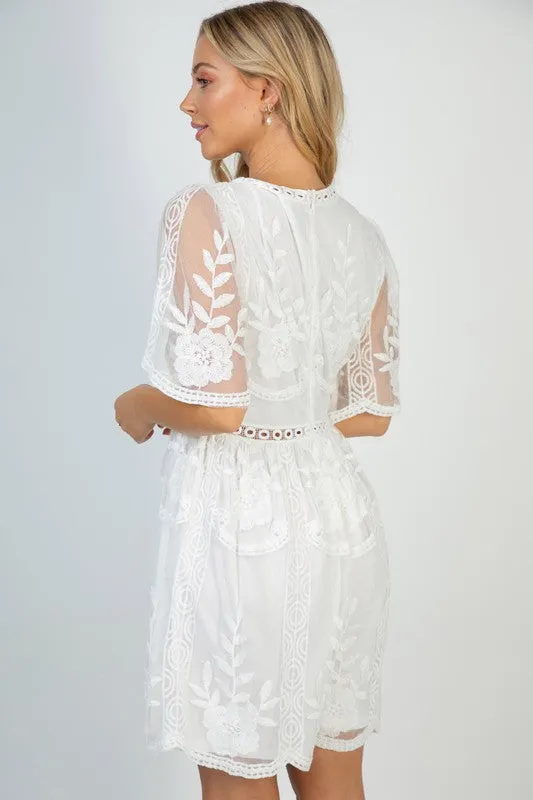 White Lace Romper - Final Sale