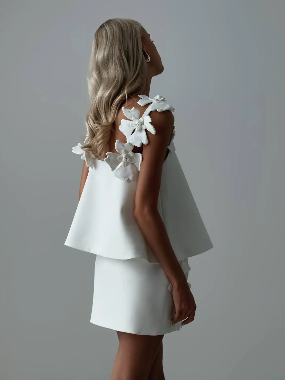 White Mini set with Floral Details