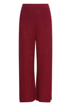 Wide Leg Pants in Ruby