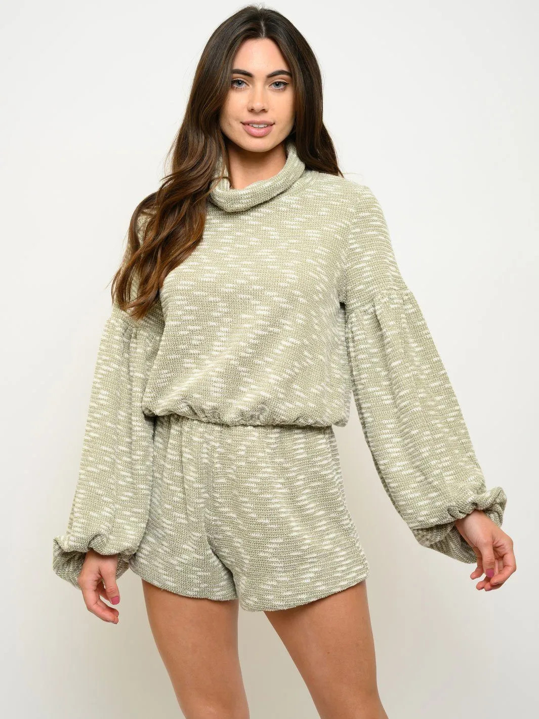 WOMEN'S BOUCLE KNIT 2PC. SHORT SET