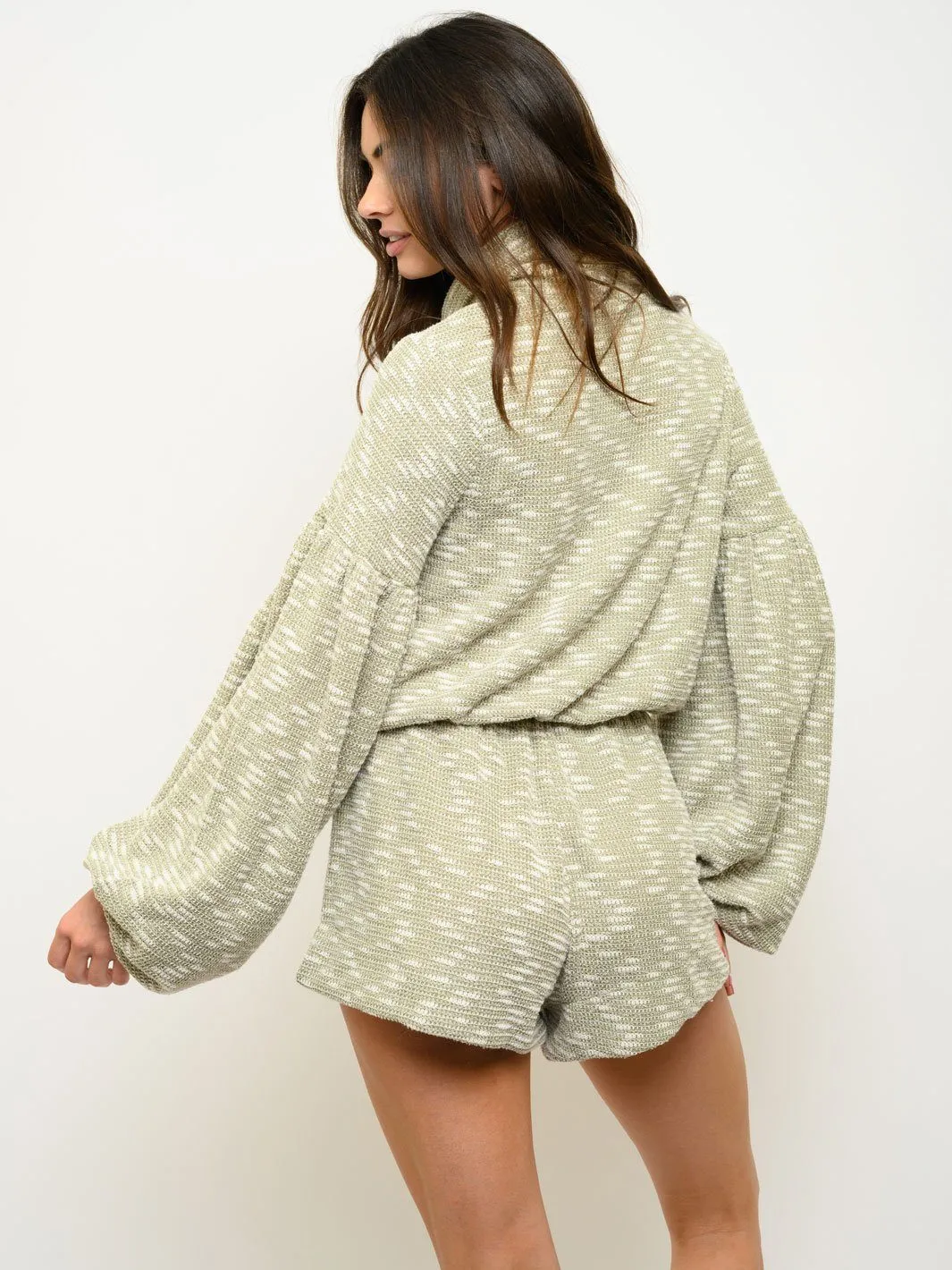WOMEN'S BOUCLE KNIT 2PC. SHORT SET