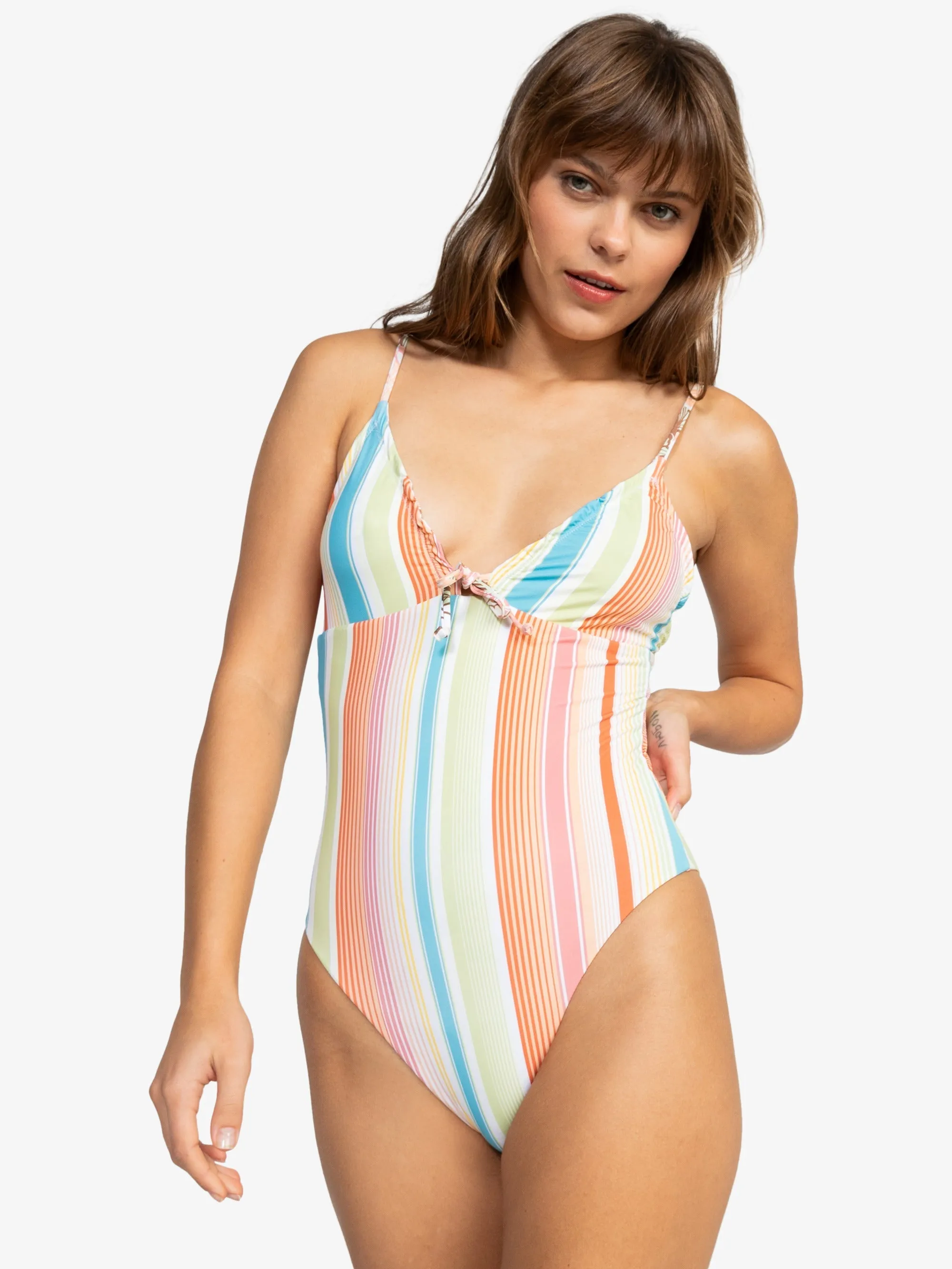 Womens Playa Paradise Reversible One-Piece Swimsuit