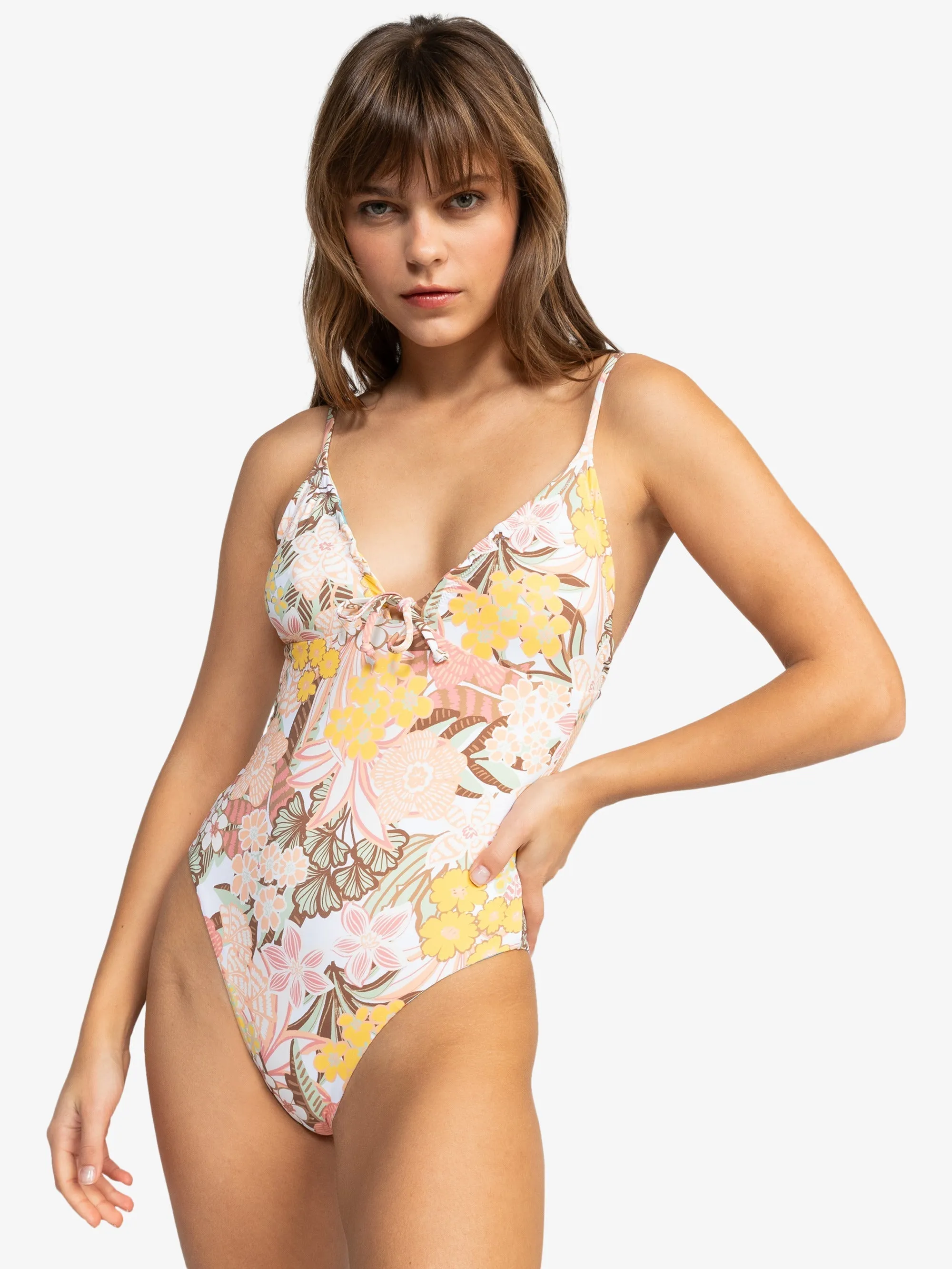 Womens Playa Paradise Reversible One-Piece Swimsuit