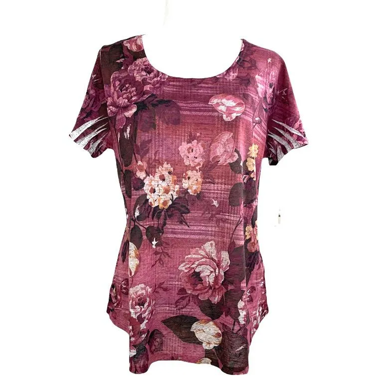 Women's Scoop Neck Short Sleeve Tops Plus Size Blouse