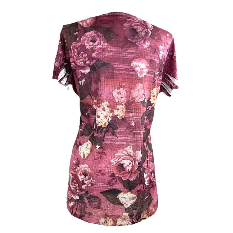 Women's Scoop Neck Short Sleeve Tops Plus Size Blouse