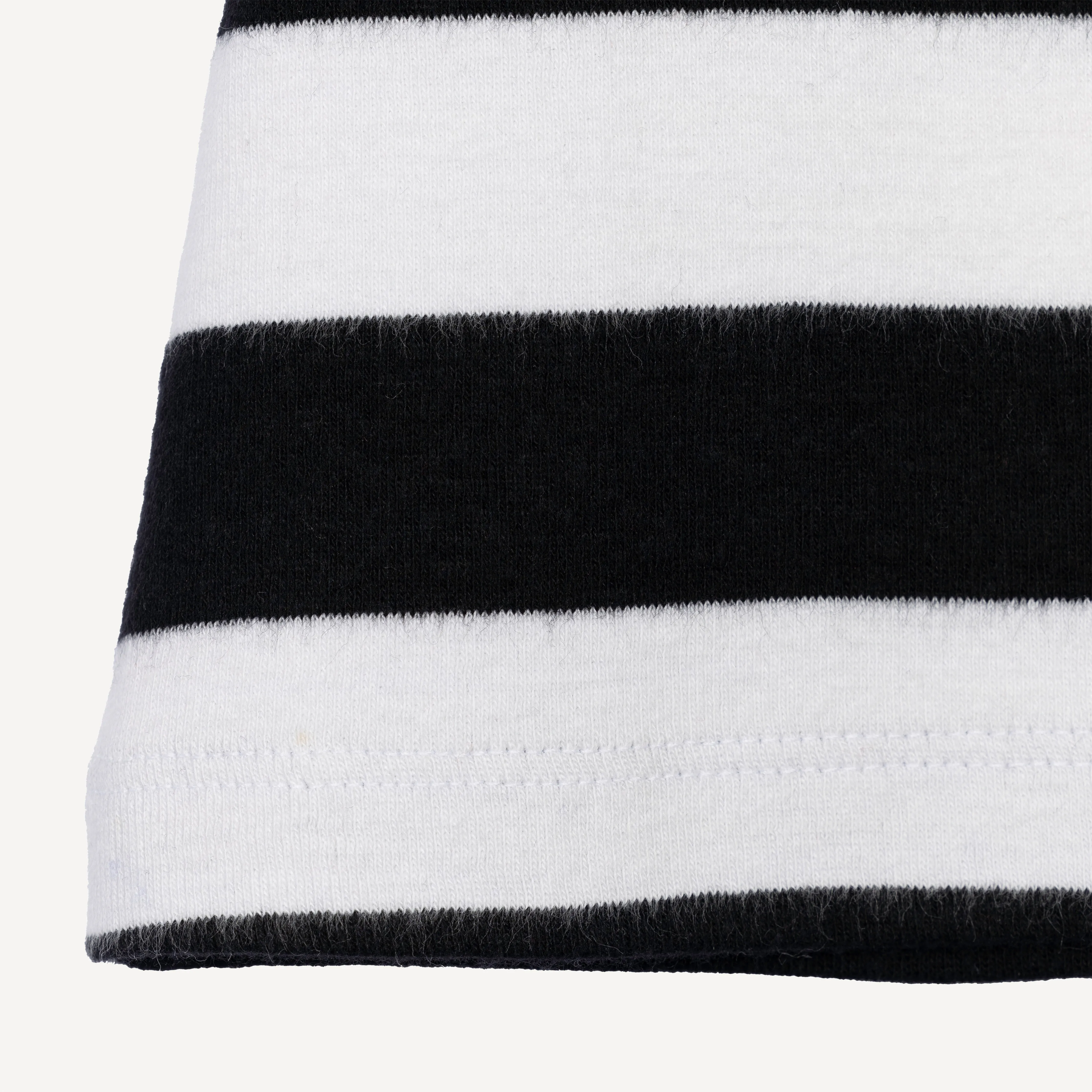 Womens Stripe Scoop Neck Cap Sleeve Tee - Black / White