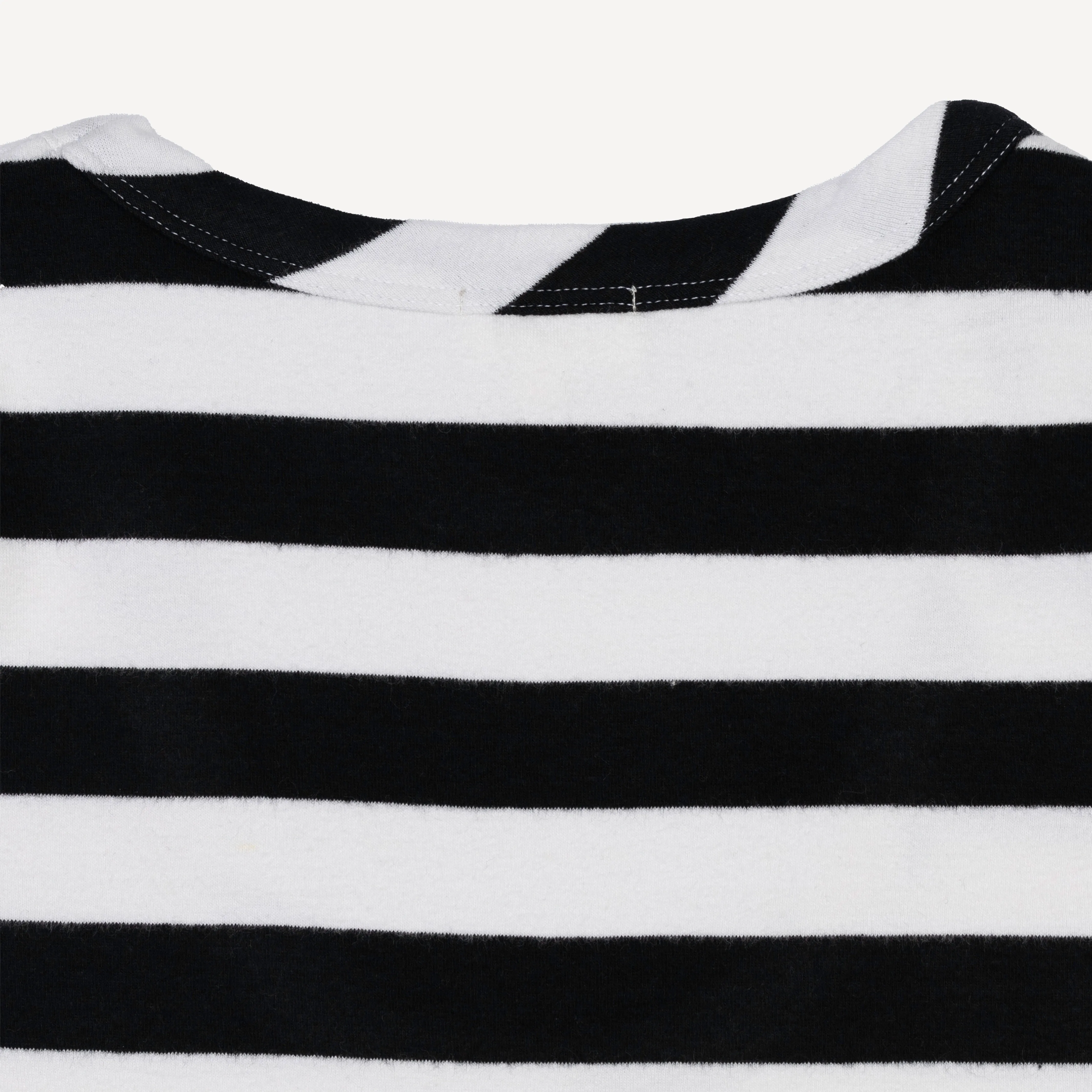 Womens Stripe Scoop Neck Cap Sleeve Tee - Black / White