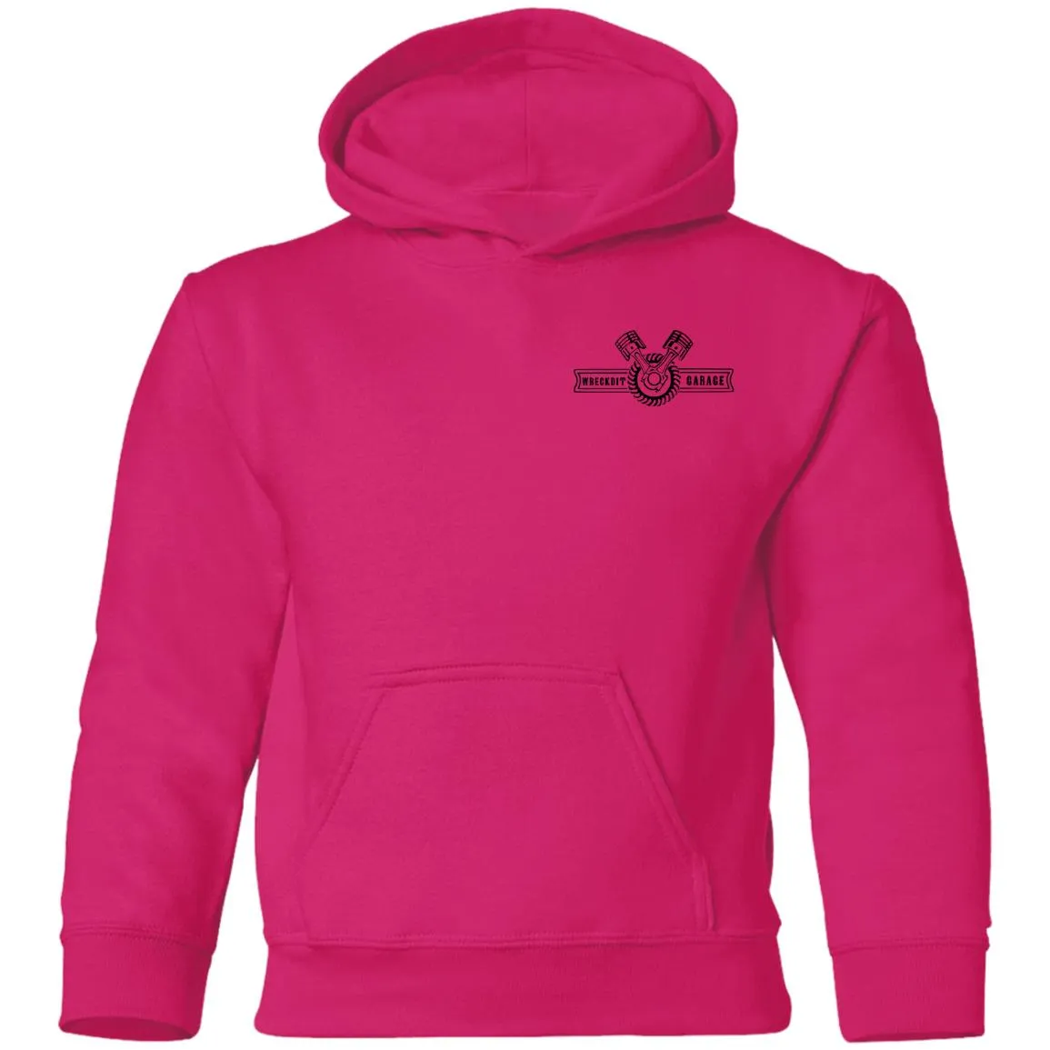 WRECKDIT Garage G185B Gildan Youth Pullover Hoodie