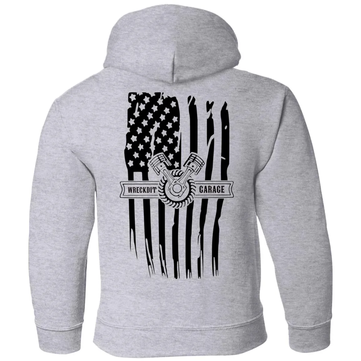 WRECKDIT Garage G185B Gildan Youth Pullover Hoodie