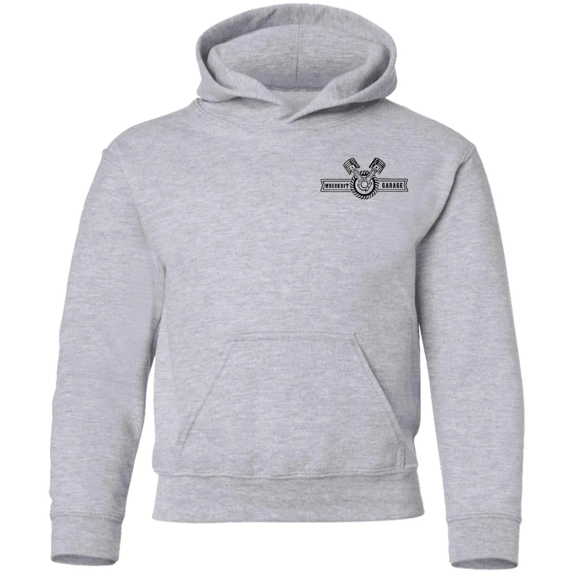 WRECKDIT Garage G185B Gildan Youth Pullover Hoodie