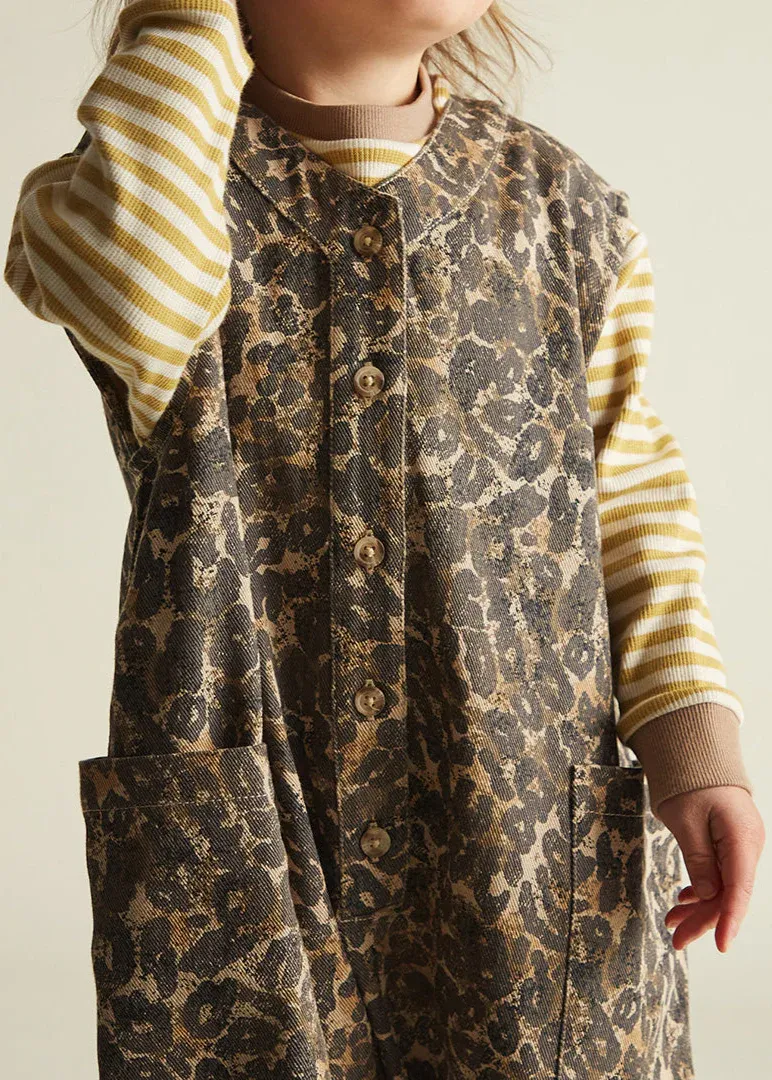 Wren Sleeveless Leopard Overall