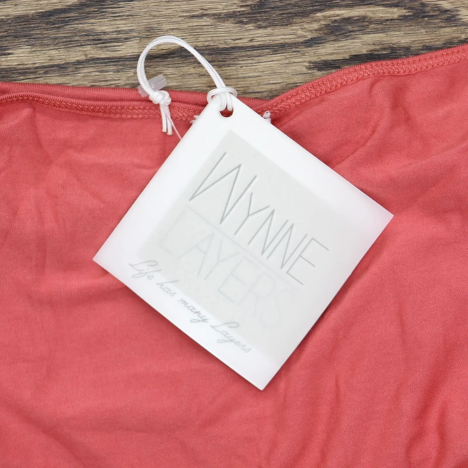 Wynne Layers Womens Scoop Neck Stretch Plus Size Tank Top Coral Red Orange 2X