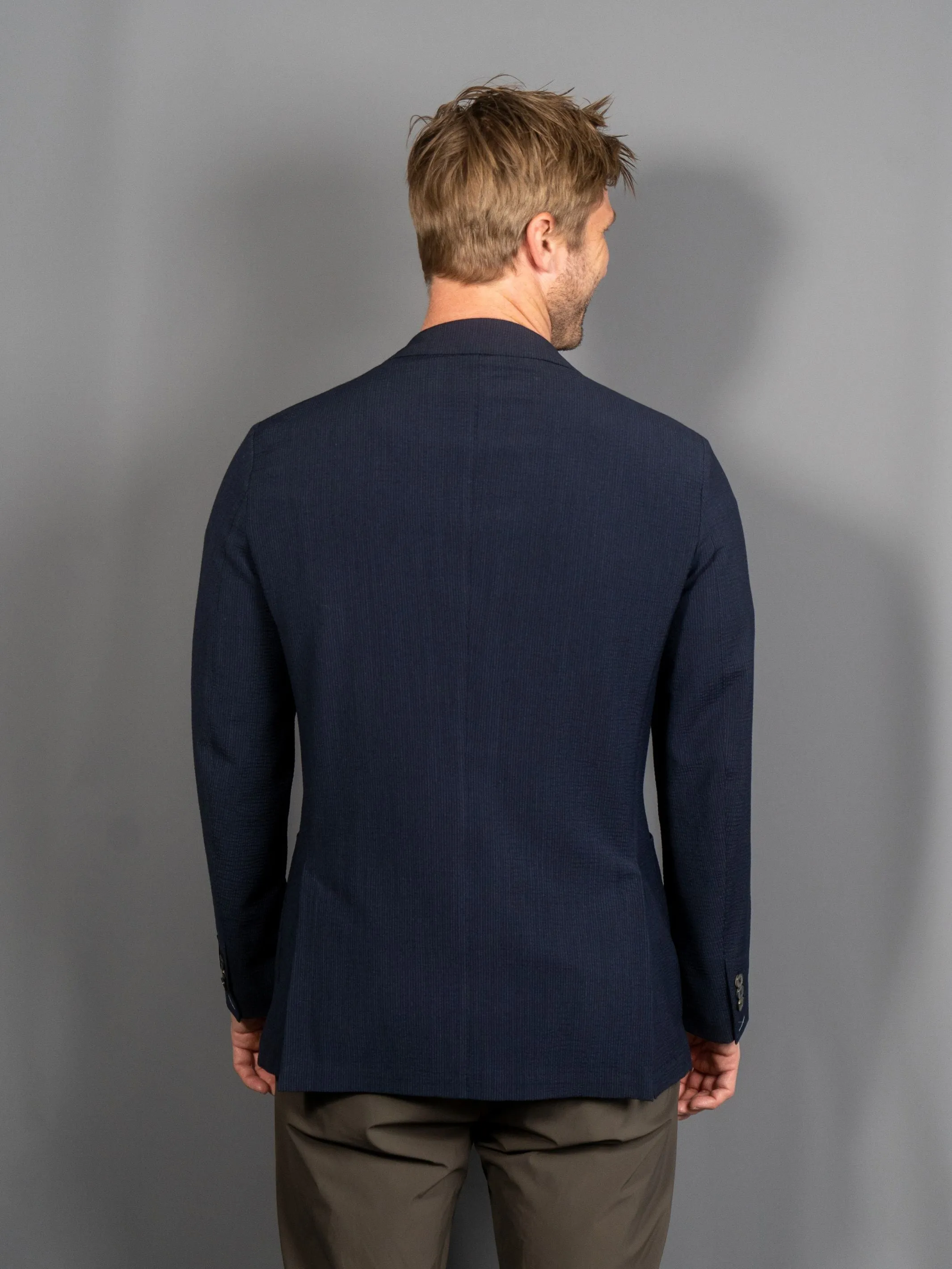 Zero Gravity Seersucker Blazer - Navy