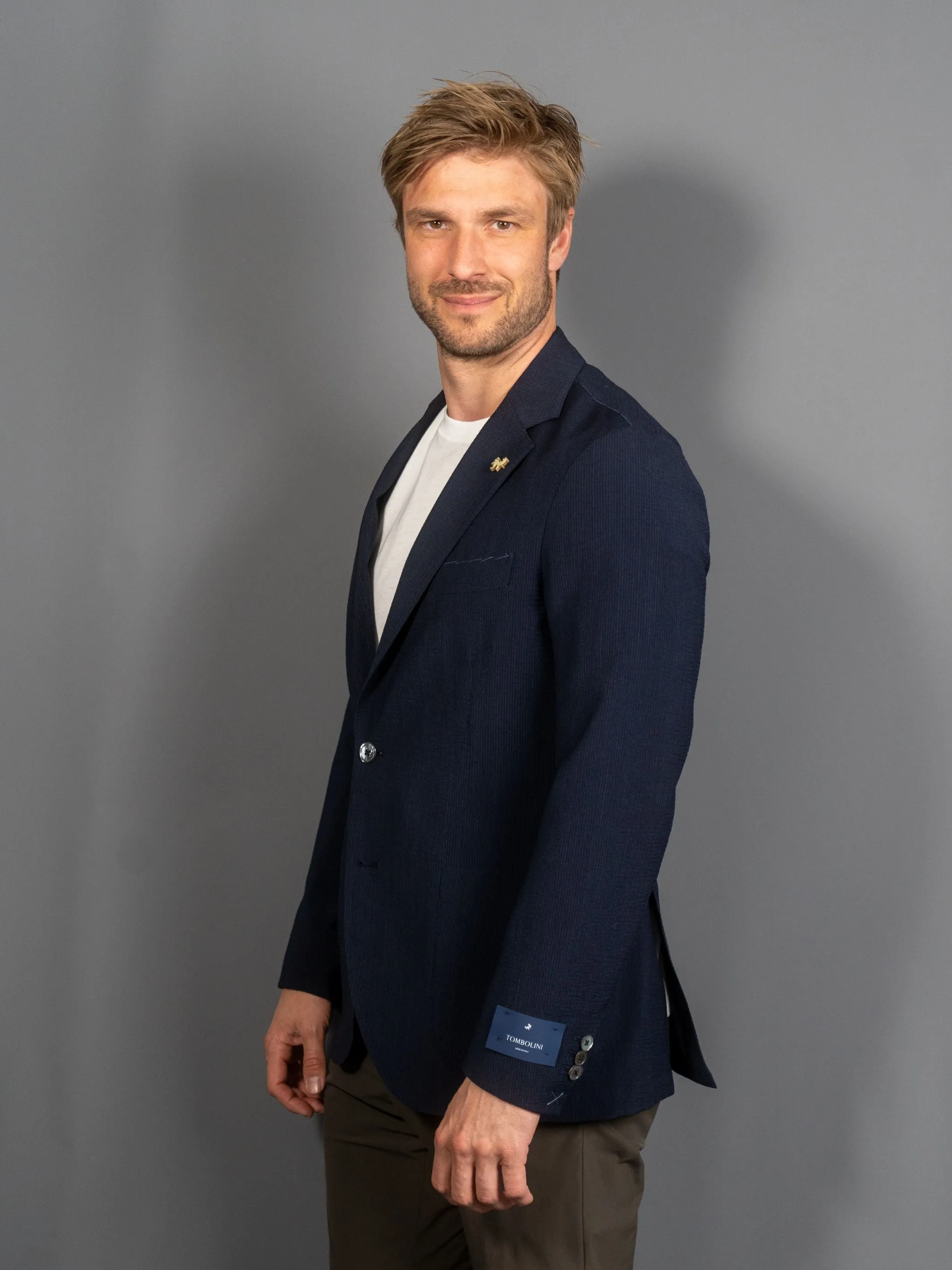 Zero Gravity Seersucker Blazer - Navy