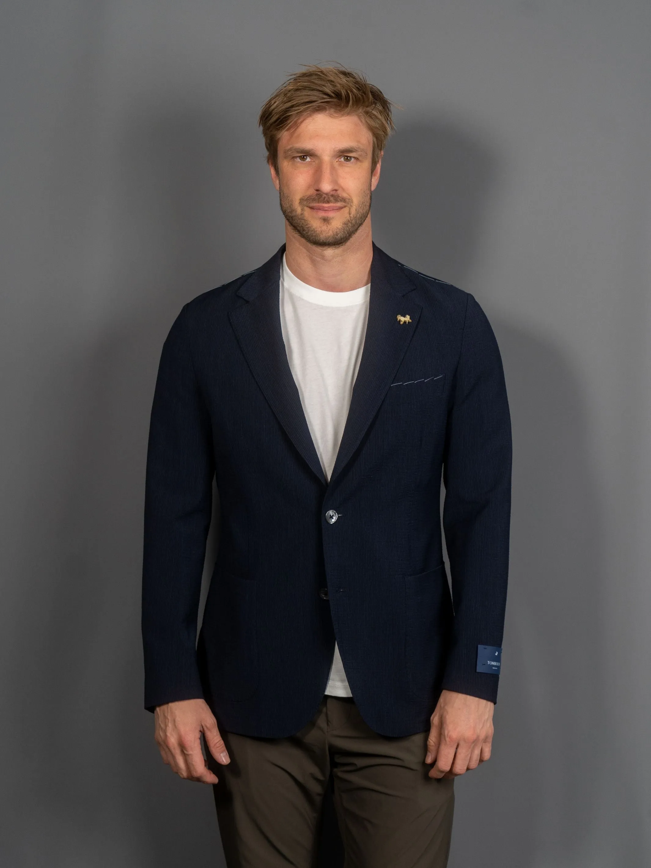 Zero Gravity Seersucker Blazer - Navy