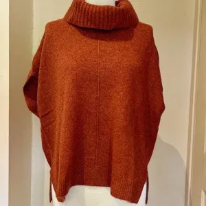 Zobee Cowl Neck Vest - Rust