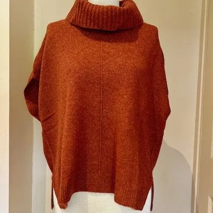 Zobee Cowl Neck Vest - Rust